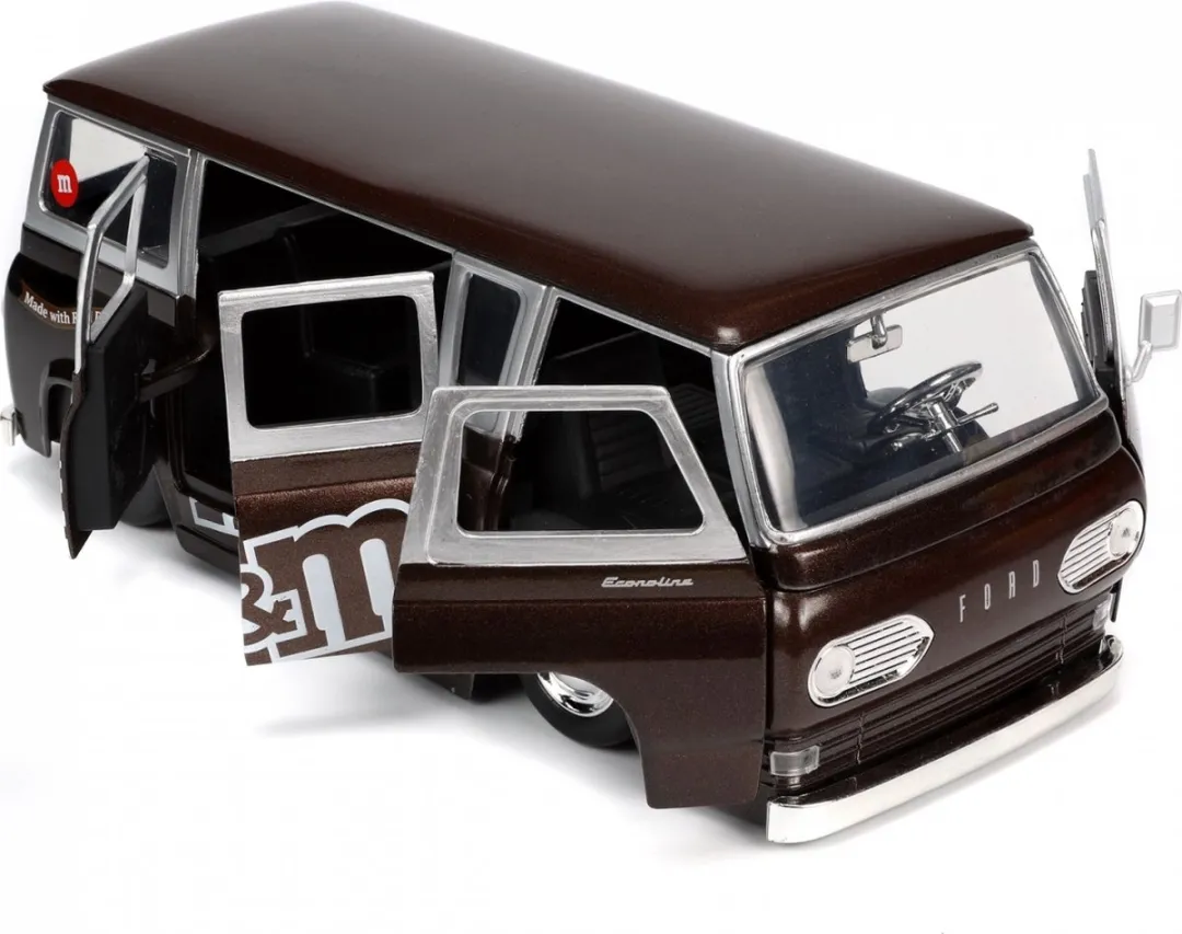 Jada Toys M&Ms 1965 Ford Econoline Van 1:24 - Zwart - afbeelding 6 van 6