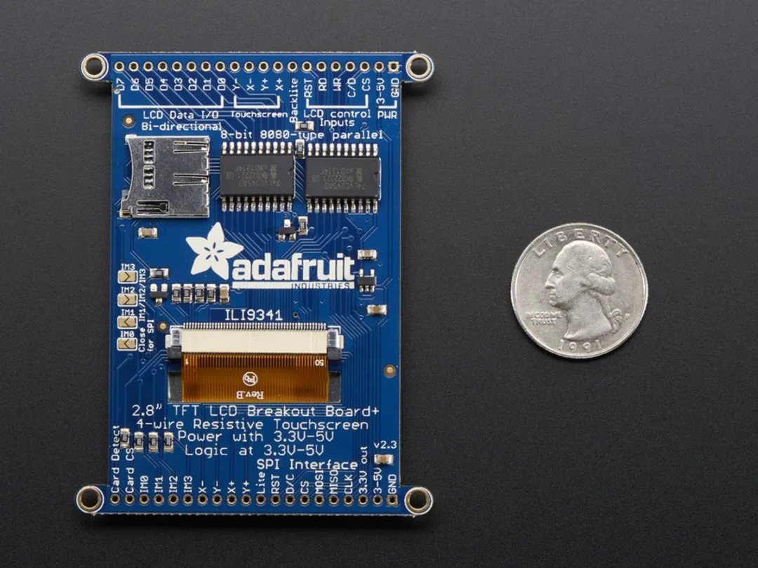 Adafruit 1770 2.8 inch TFT LCD Touchscreen - Meerkleurig