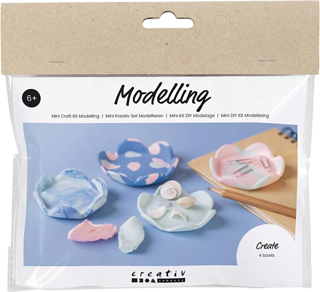 Creativ Company Mini Hobbyset Boetseren Kommen - 5 Stuks