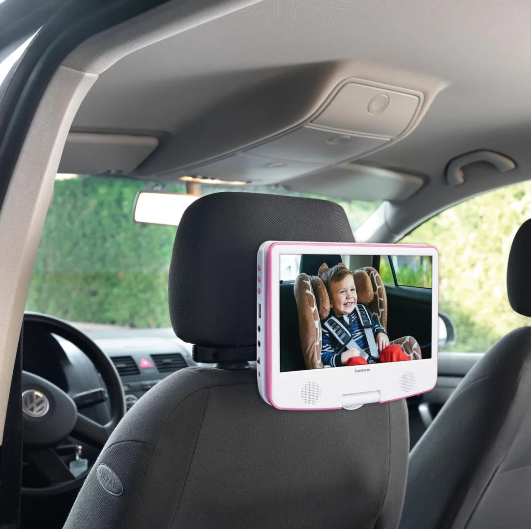 Lenco DVP-910PK Portable DVD-speler 9 inch - Roze