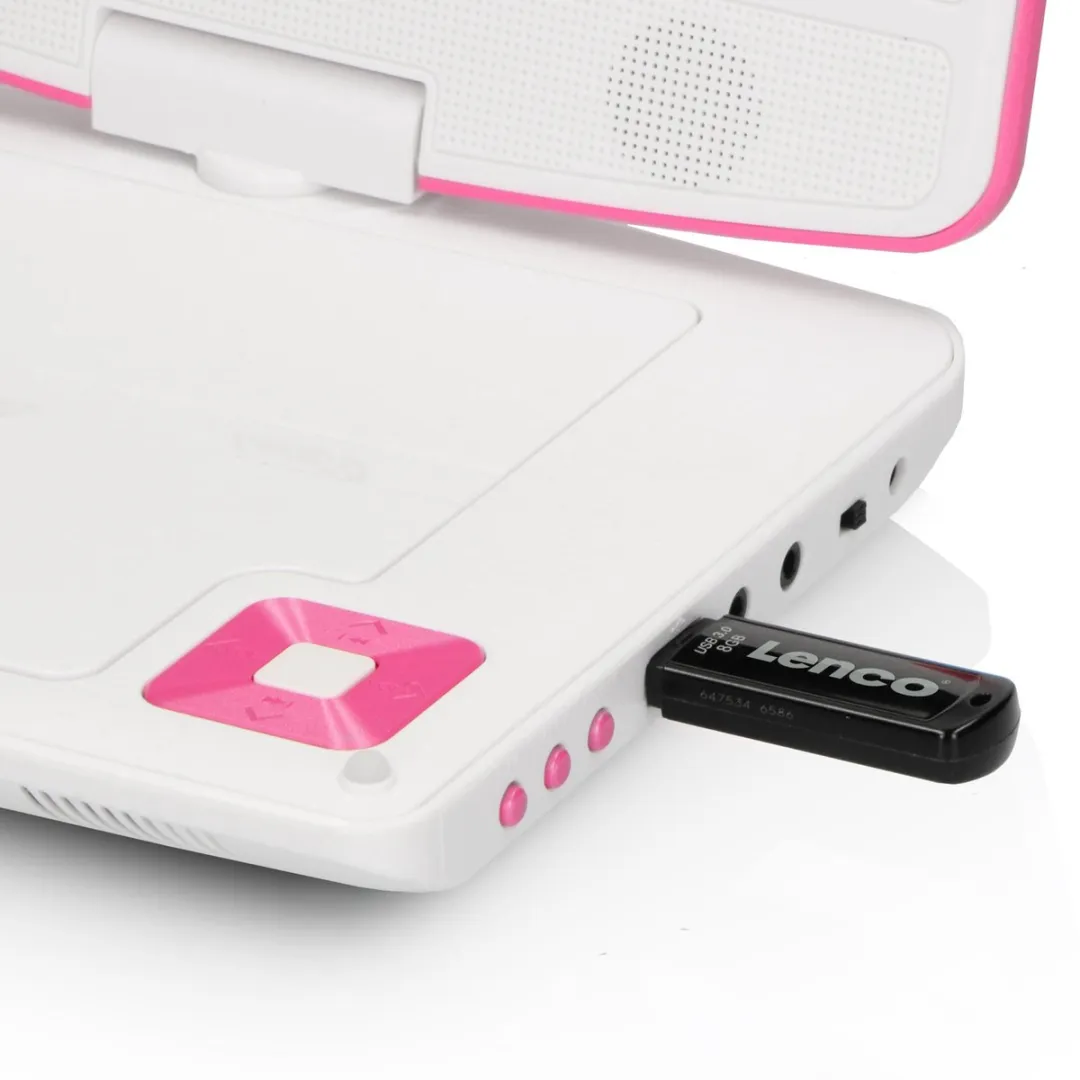 Lenco DVP-910PK Portable DVD-speler 9 inch - Roze - afbeelding 6 van 6