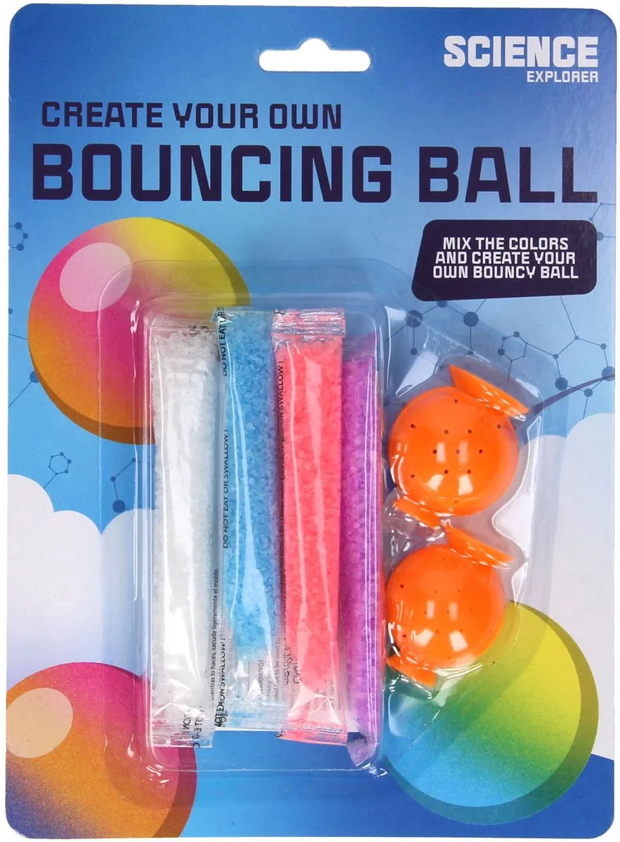 Johntoy Science Explorer Maak Je Eigen Stuiterbal - 6 Stukken - Multicolor