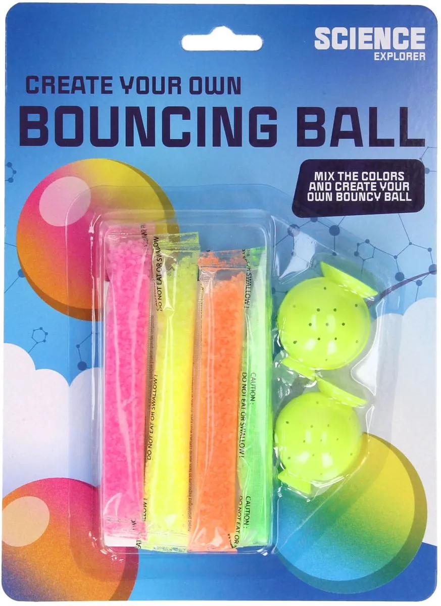 Johntoy Science Explorer Maak Je Eigen Stuiterbal - 6 Stukken - Multicolor