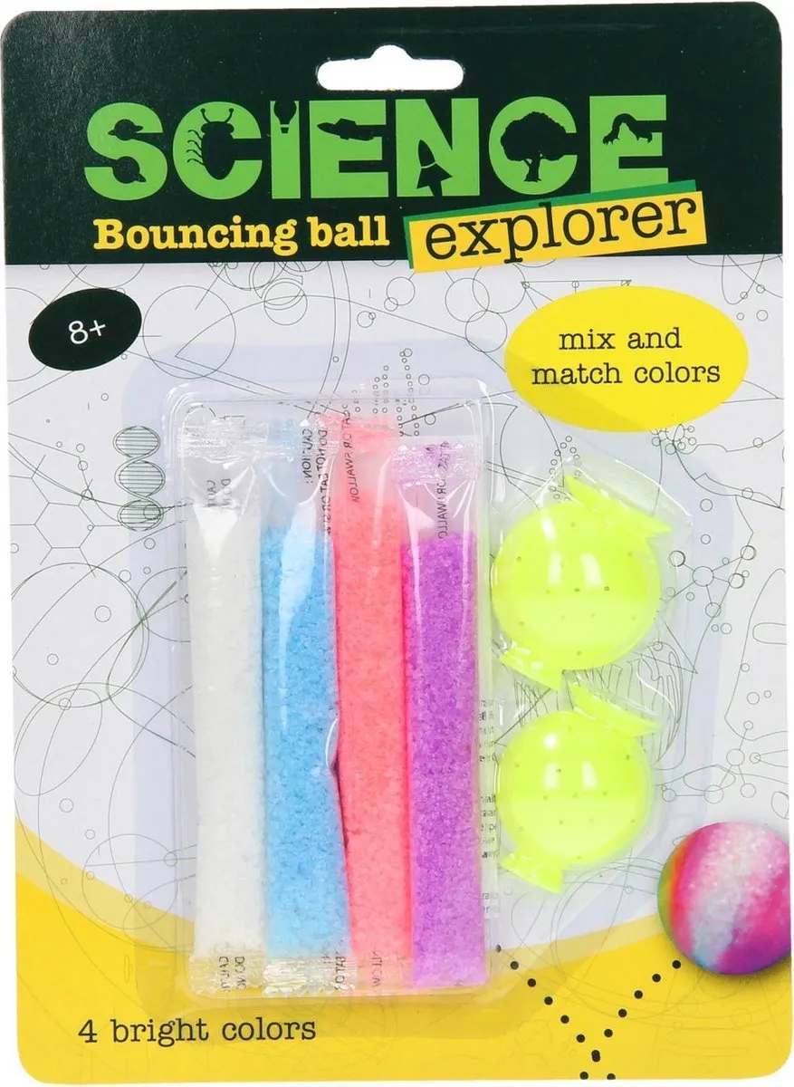 Johntoy Science Explorer Maak Je Eigen Stuiterbal - 6 Stukken - Multicolor - afbeelding 6 van 6