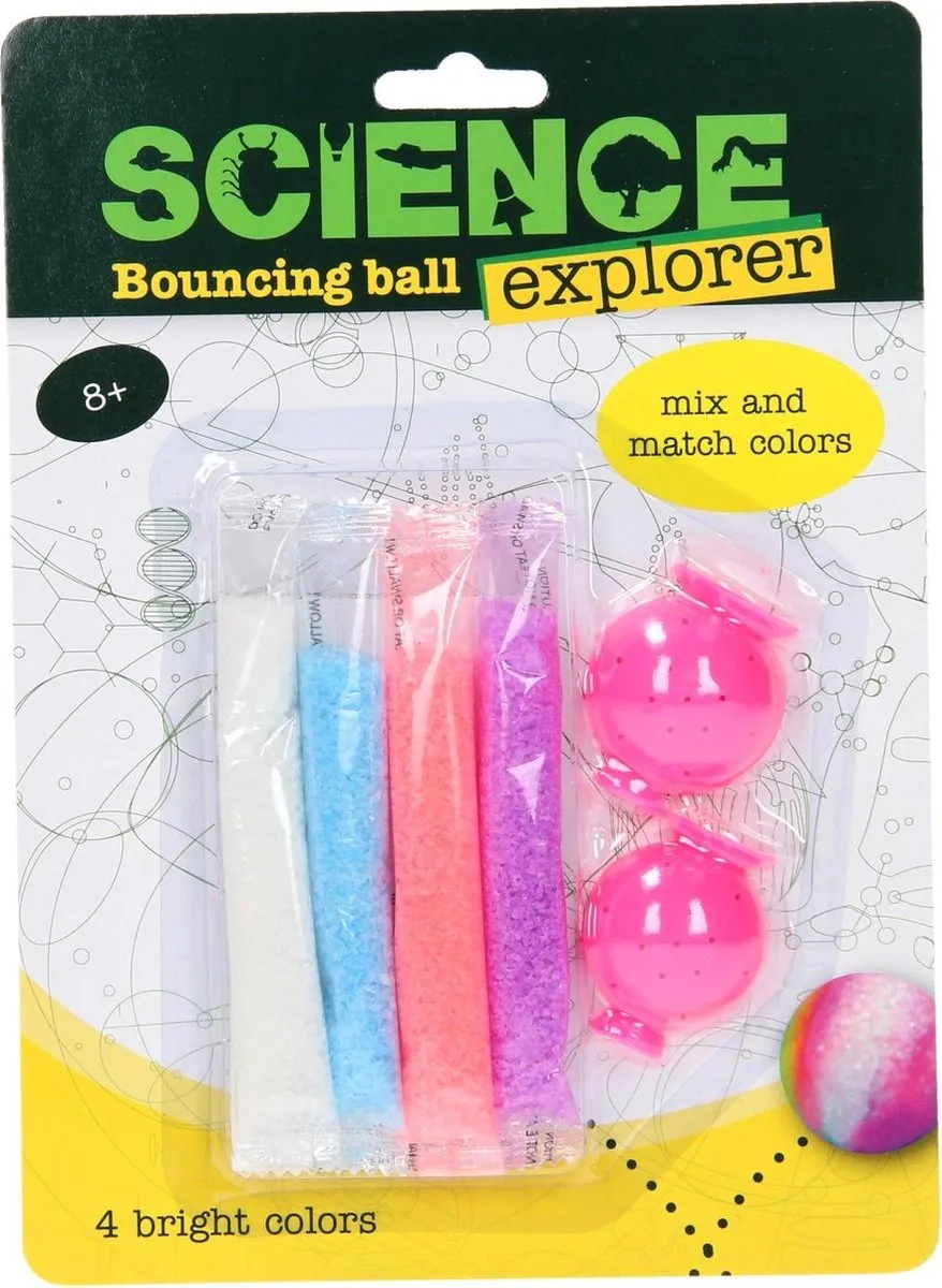 Johntoy Science Explorer Maak Je Eigen Stuiterbal - 6 Stukken - Multicolor