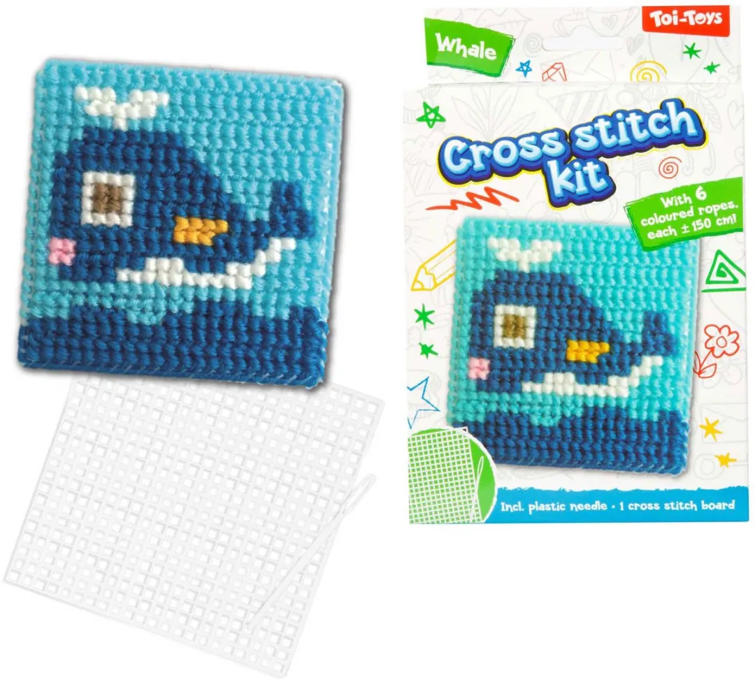 Toi-Toys Knutsel Borduurset Thema Kruissteek - Multi kleuren