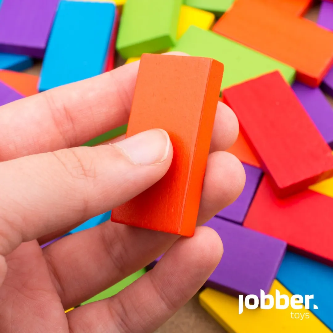 Jobber Domino Stenen Grote Houten - 100 Stuks