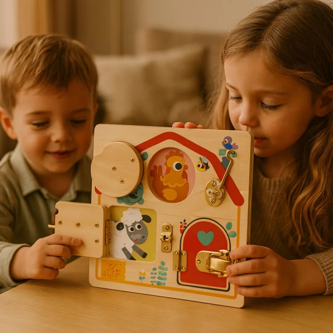 Tooky Toy Activiteitsbord Montessori Speelgoed - 1 Stuk - Multicolor