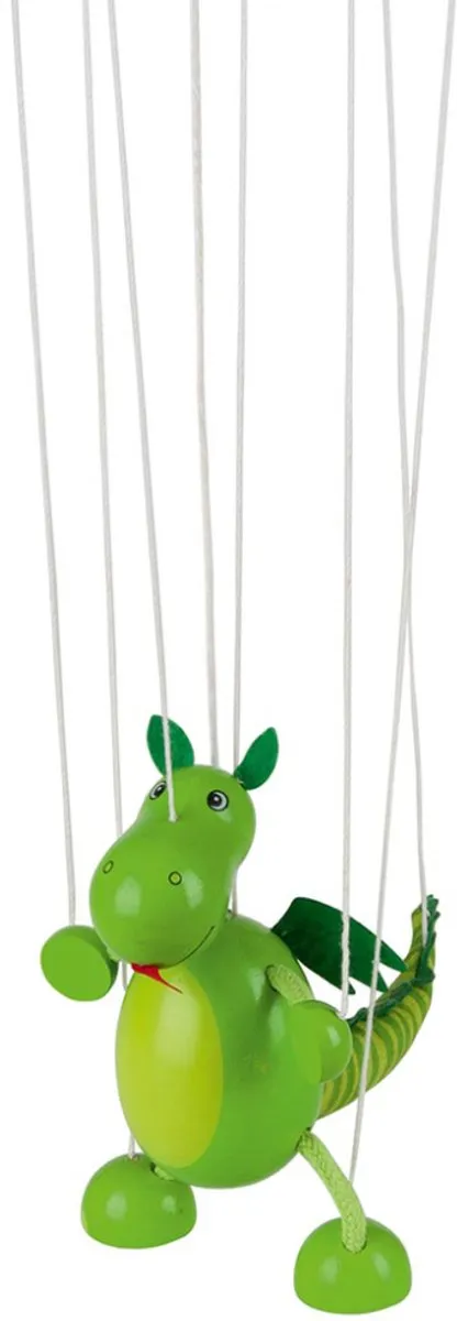 Goki Marionette Dinosaurus - Groen