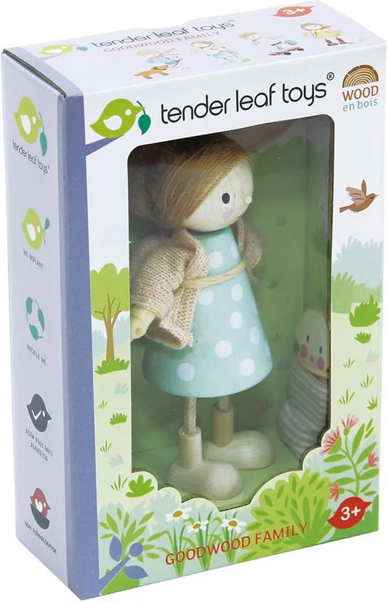 Tender Leaf Toys Popje Mevr. Goodwood & Baby - Multicolor - afbeelding 5 van 6