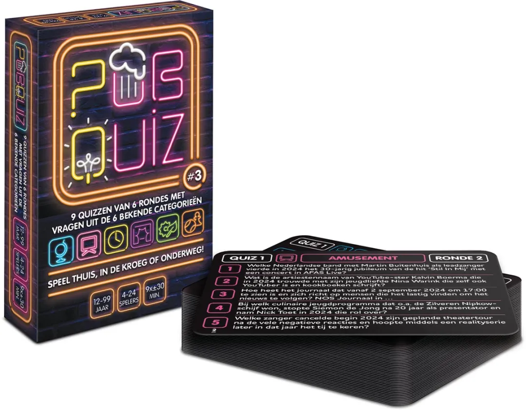 Pubquiz #3 Pocketformaat Trivia Quizspel