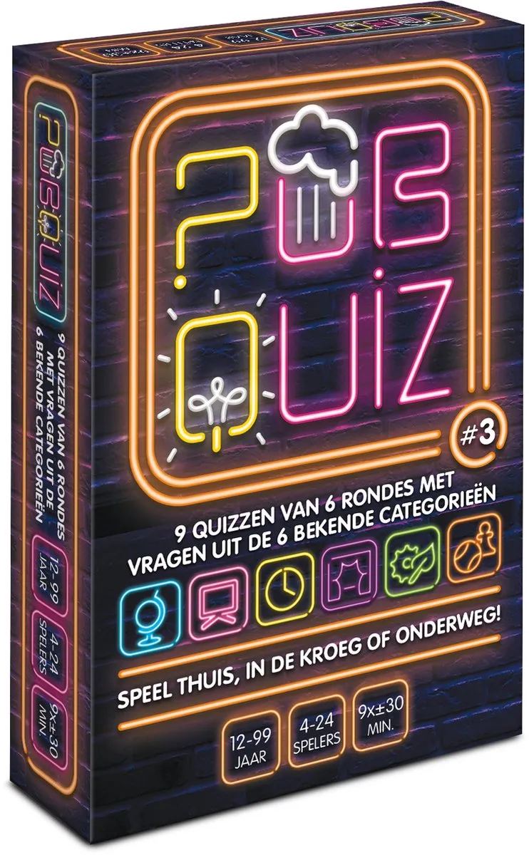 Pubquiz #3 Pocketformaat Trivia Quizspel - 198 Vragen