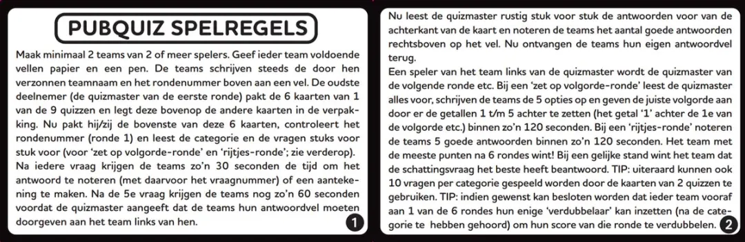 Pubquiz #3 Pocketformaat Trivia Quizspel - 198 Vragen