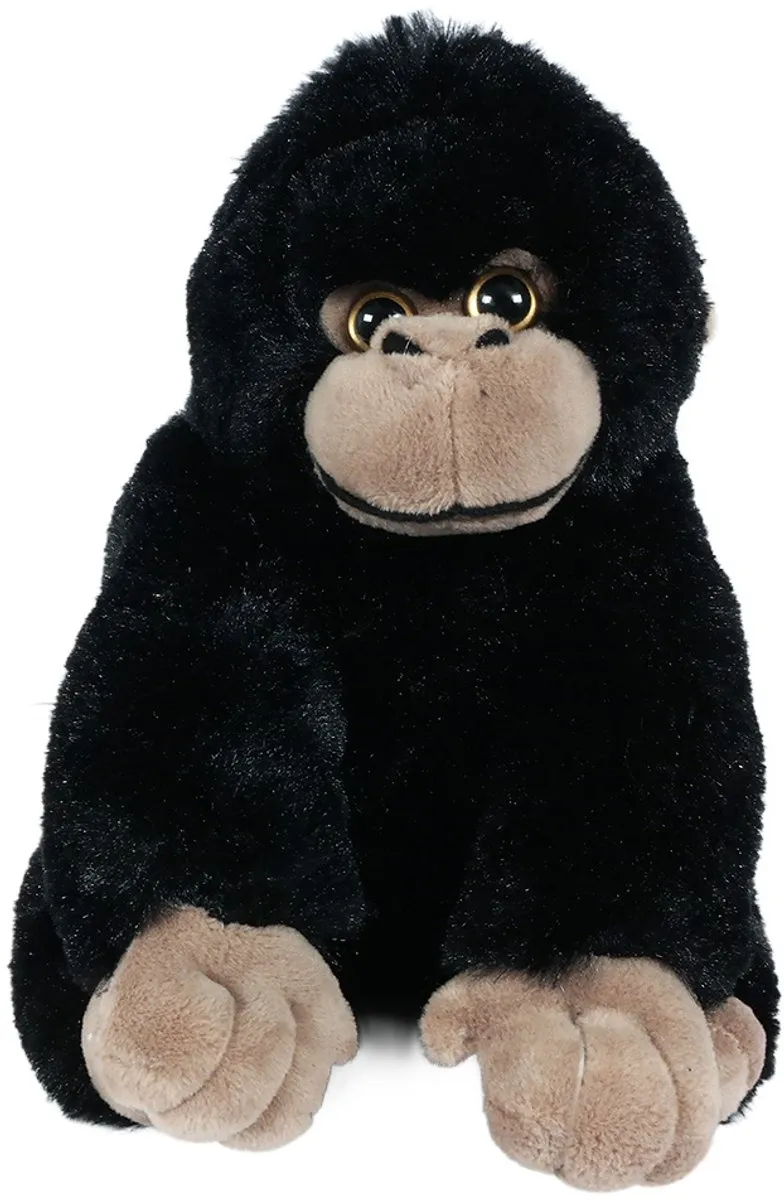 PIA Soft Toys Pluche Gorilla - 20cm - Zwart/Donkerbruin