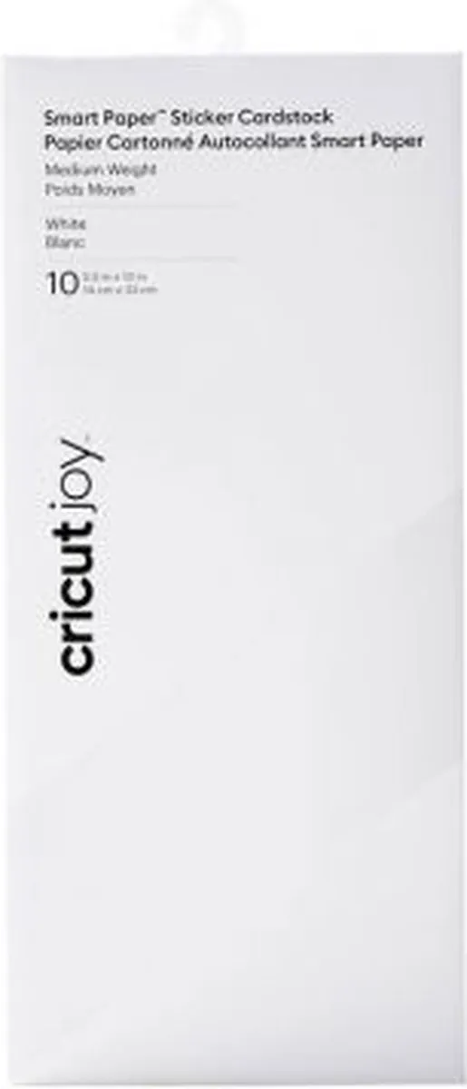 Cricut Joy Smart Stickerkaart 14x33cm - Wit - 10 Vellen
