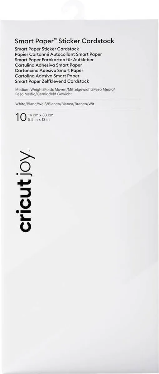 Cricut Joy Smart Stickerkaart 14x33cm - Wit - 10 Vellen