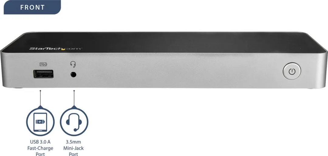 Startech DK30CHDPPDUE USB-C Dock - Dual 4K HDMI/DisplayPort - 60W PD - 4x USB-A 3.0
