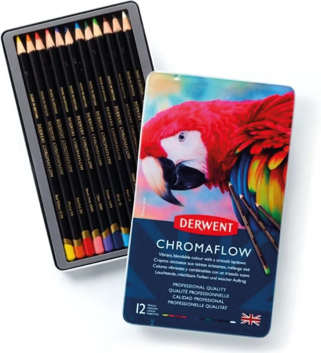 Derwent Chromaflow Kleurpotloden 12 Stuks - 3.5mm - Multikleuren