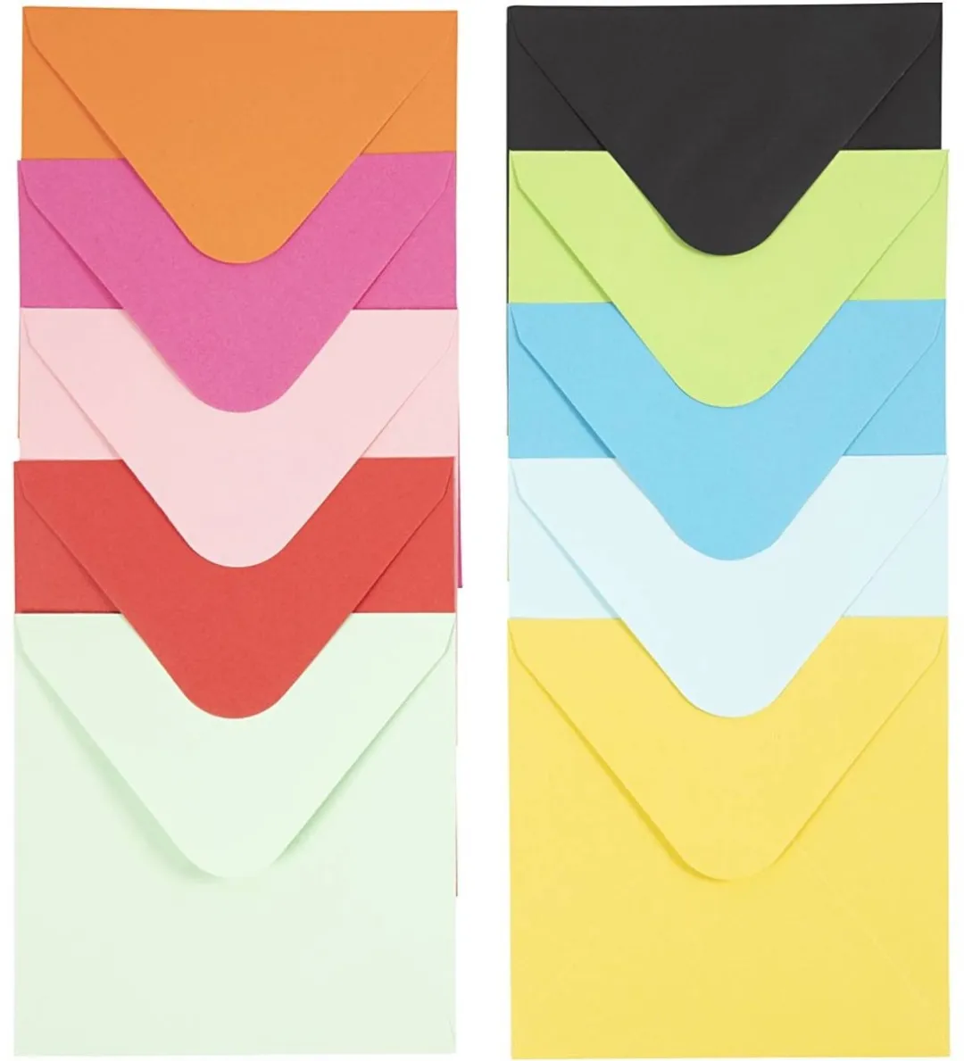 Creativ Company Gekleurde Enveloppen 16x16cm - Multicolor - 100 Stuks