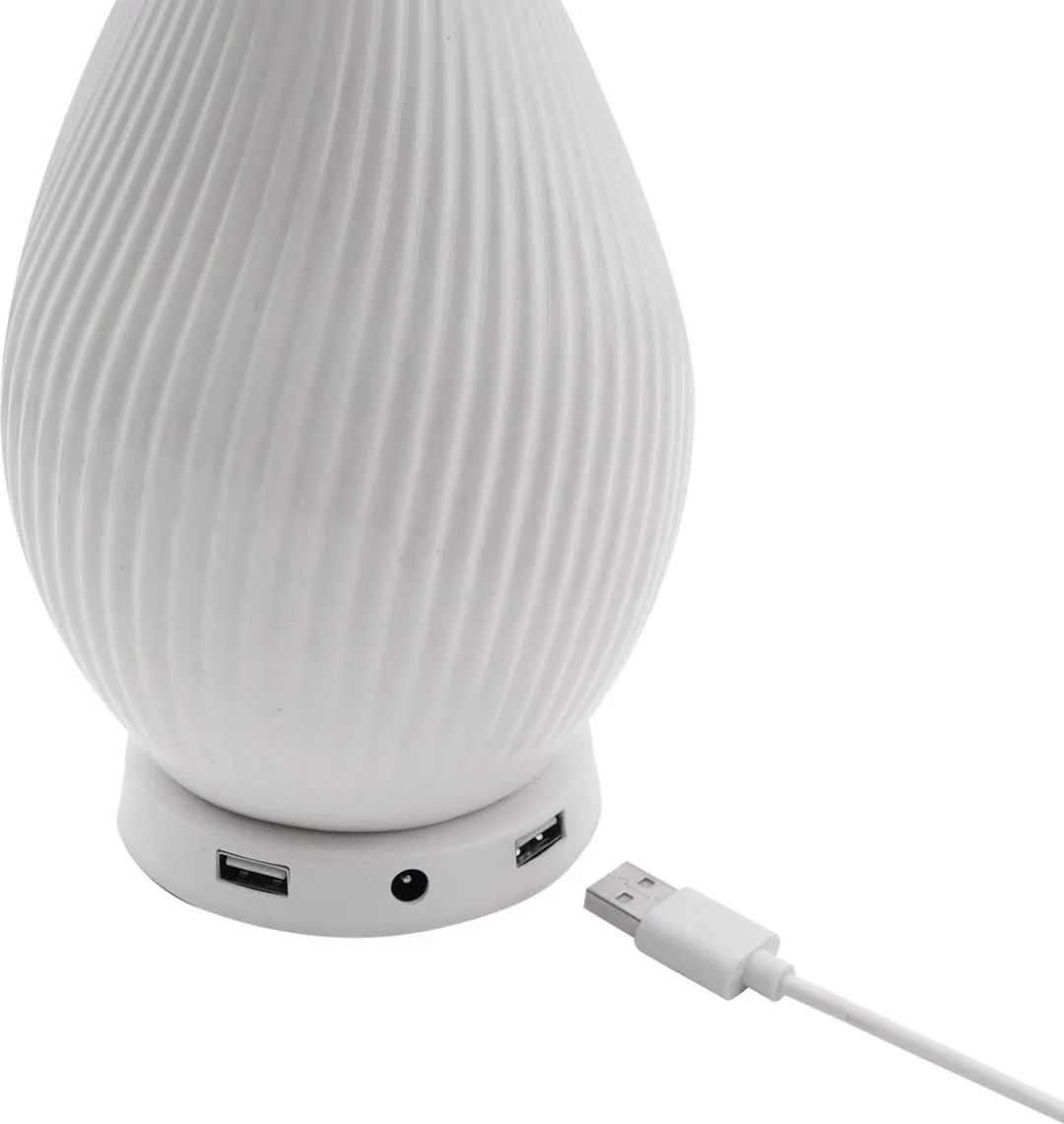 Macally Keramische LED Tafellamp - 18,8 cm - Warm Wit 3000K