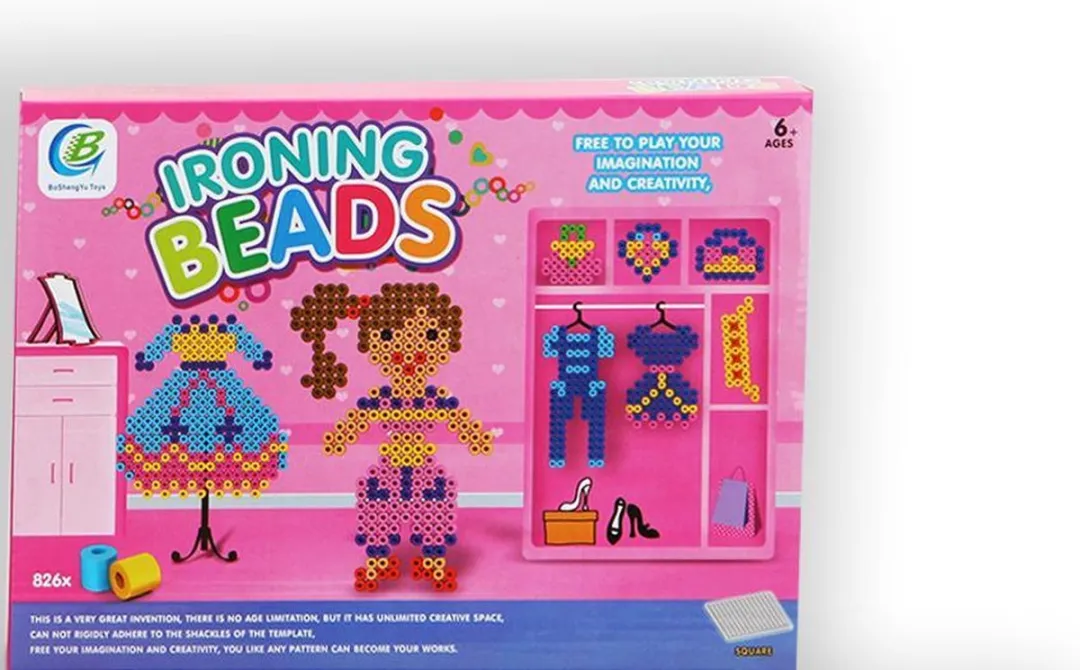 Jonotoys Strijkkralenset - 826 Stukken Roze