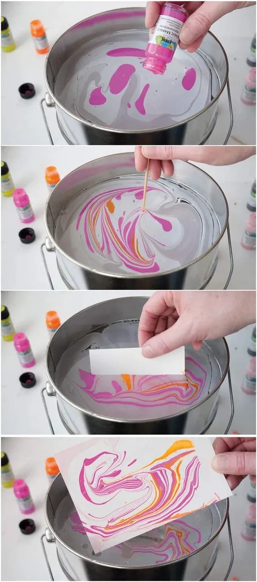 Kreul Magic Marble Effect Verfset - 6 Neon Kleuren 120ml