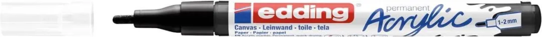 edding e-5300 Acrylmarker - 10 Stuks Zwart - afbeelding 2 van 2