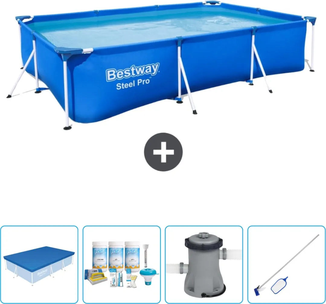 Bestway Steel Pro Zwembad 300x201x66cm Blauw