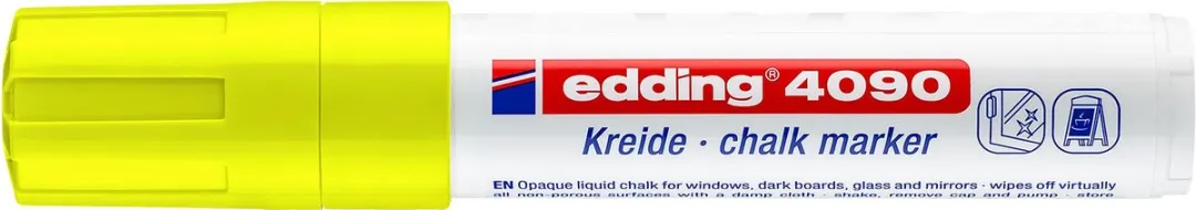 edding 4090065 Krijtmarker Neon Geel - 4-15mm - afbeelding 6 van 6