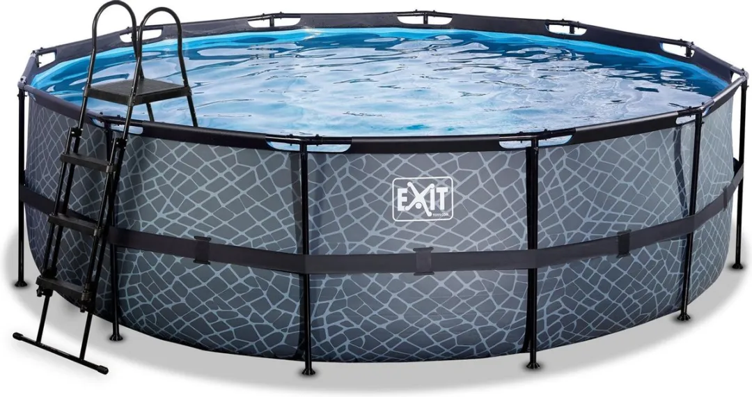 EXIT Stone Zwembad 450x122cm - Grijs - 15.233L - afbeelding 6 van 6