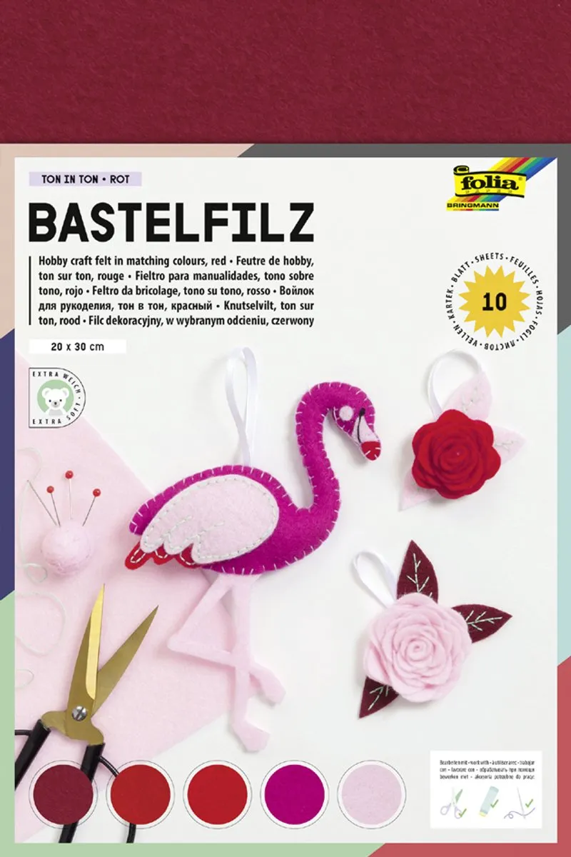 Folia Knutselstof 150g/m² 20x30cm - 10 Stuks Geel