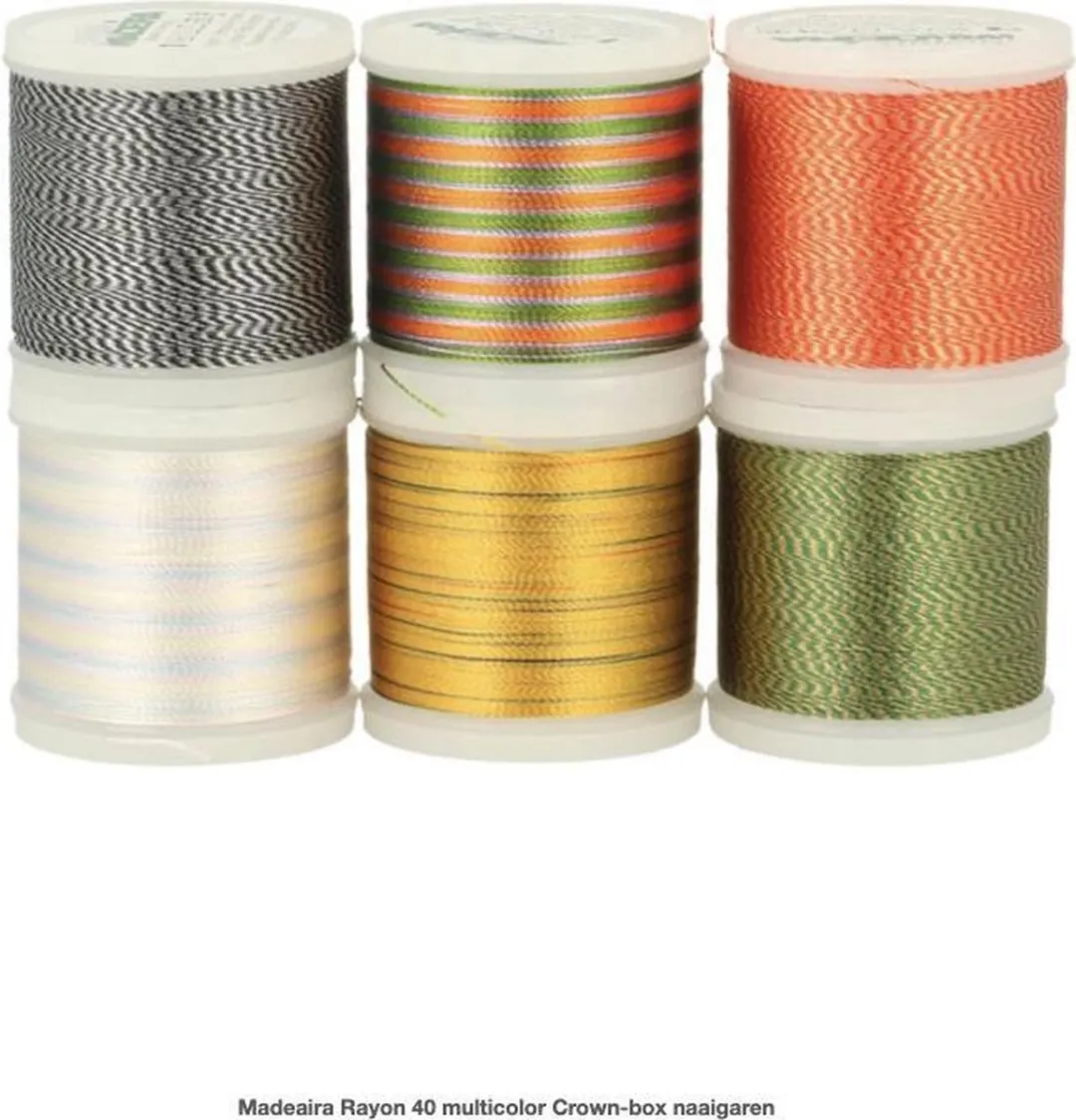 Amann Madeaira Rayon 40 Crown-box Naaigaren - 6 Stuks