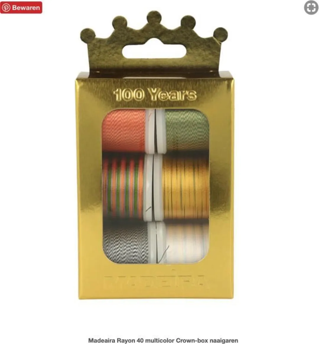 Amann Madeaira Rayon 40 Crown-box Naaigaren - 6 Stuks