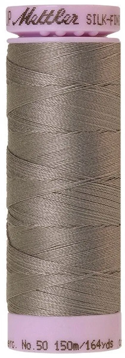 Amann Mettler Silk-Finish Cotton 0322 - 150m - Zwart/grijs/wit