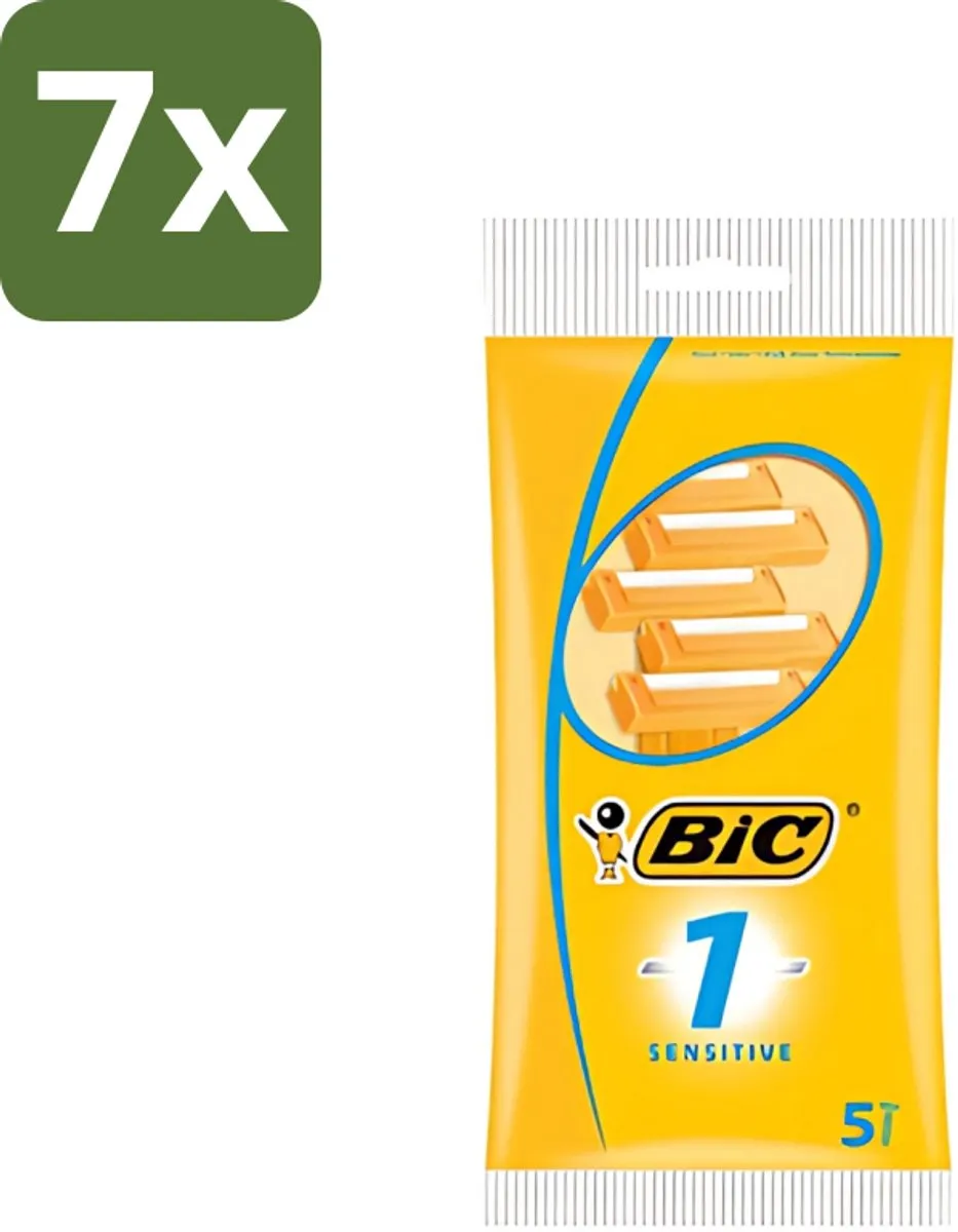 Bic - Scheermesjes - Sensitive - Enkel Mesje - Wegwerpmesjes - 5 Scheermesjes - Bulkverpakking - 7 stuks