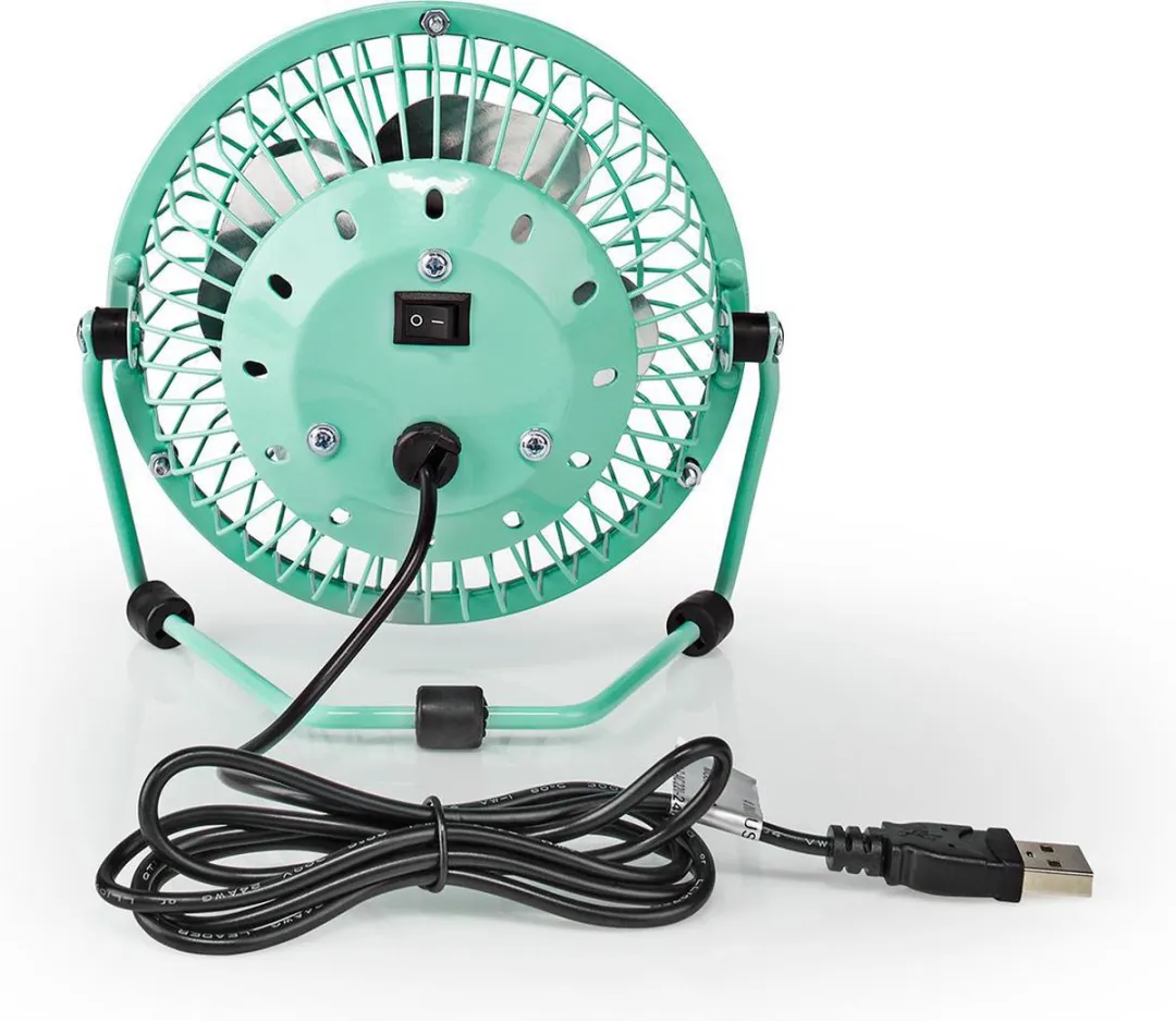 Nedis FNDK1TQ10 USB Tafelventilator 10cm - Turquoise