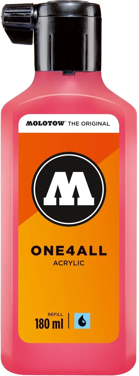 Molotow ONE4ALL Neon Rood Fluo Navulinkt 180ml