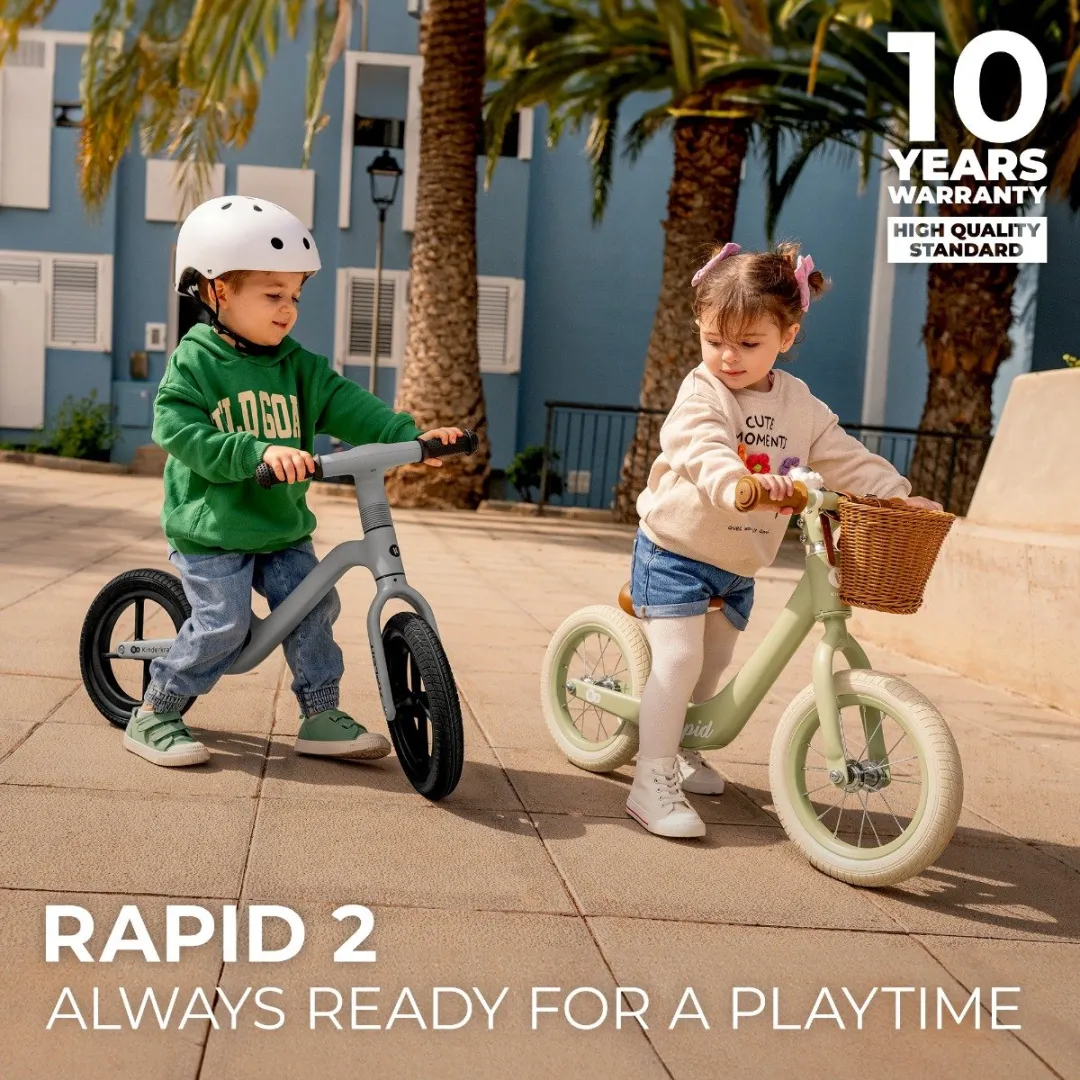 KinderKraft RAPID 2 Loopfiets Magnesium 30cm - Groen