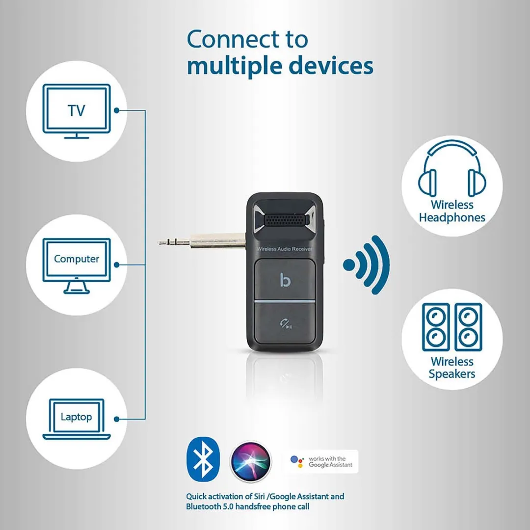 Nedis BTRC3024BK Bluetooth Ontvanger - USB-C & 3,5mm - Zwart