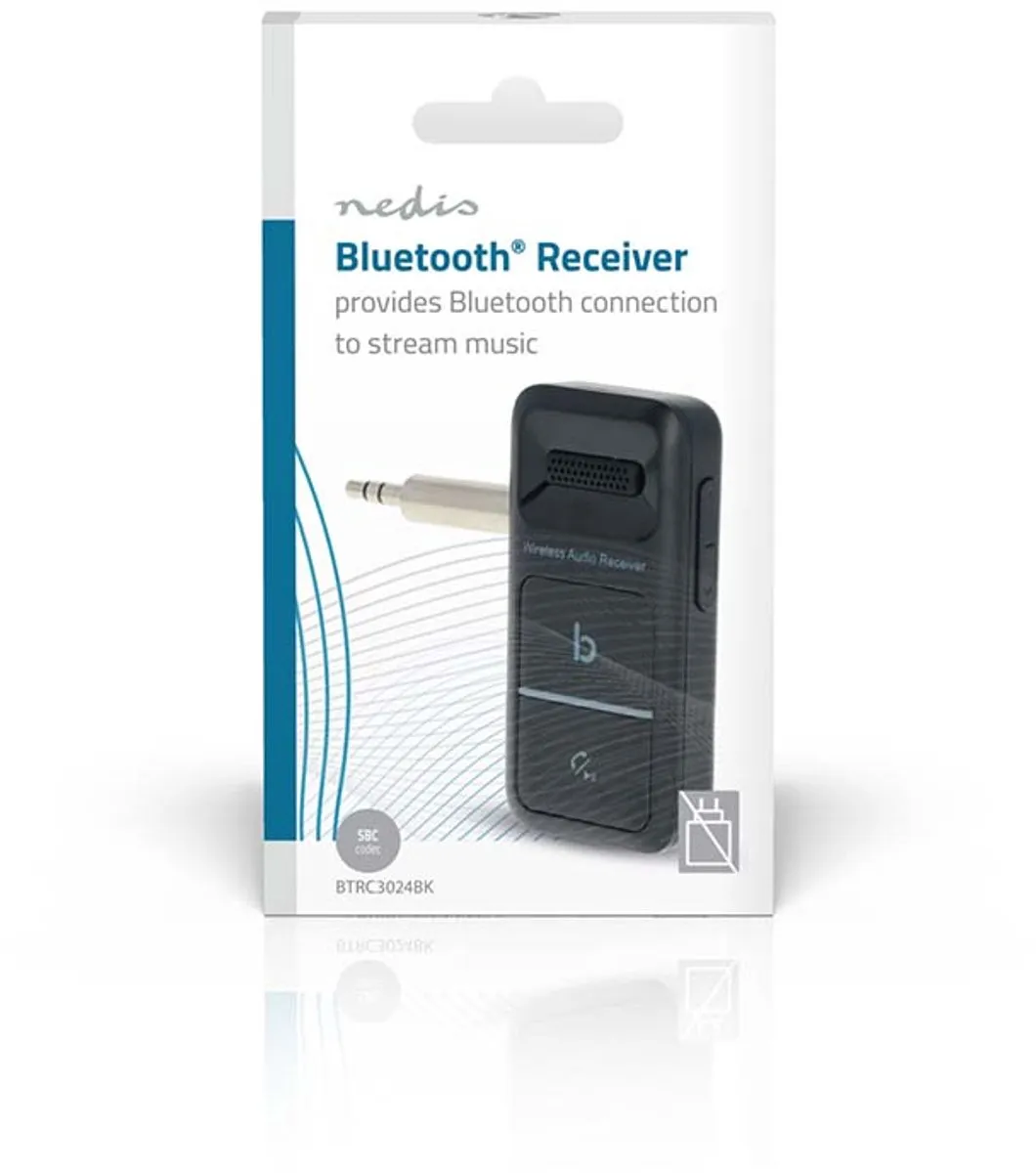 Nedis BTRC3024BK Bluetooth Ontvanger - USB-C & 3,5mm - Zwart