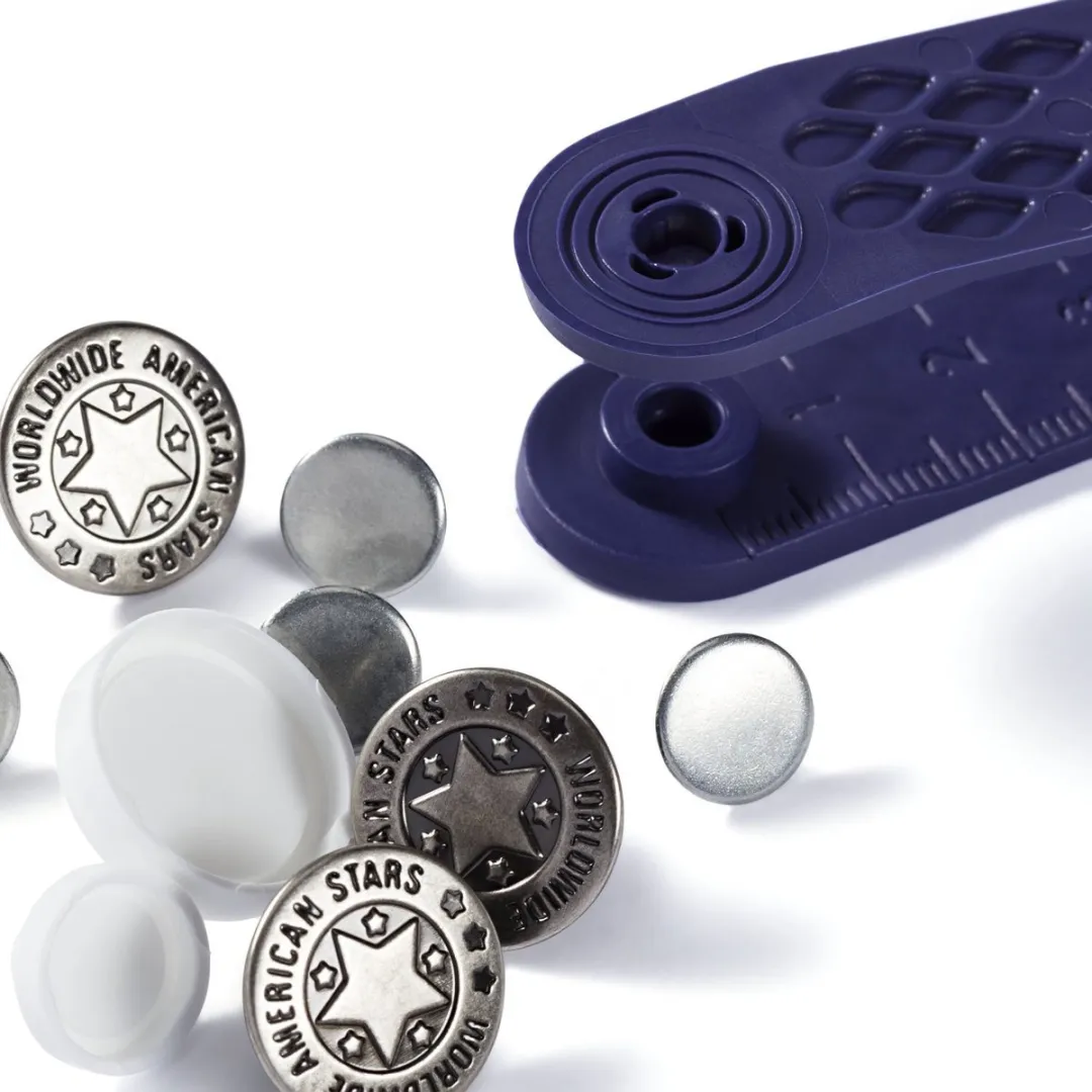 Prym Jeansknopen MS American Star 17mm - Oudzilver - 8 Stuks
