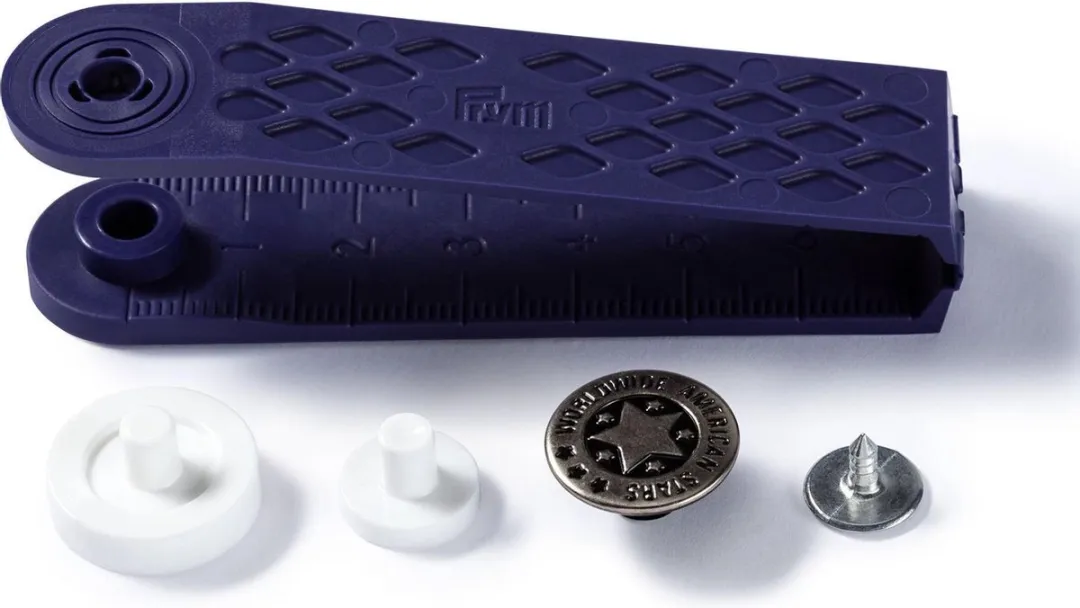 Prym Jeansknopen MS American Star 17mm - Oudzilver - 8 Stuks