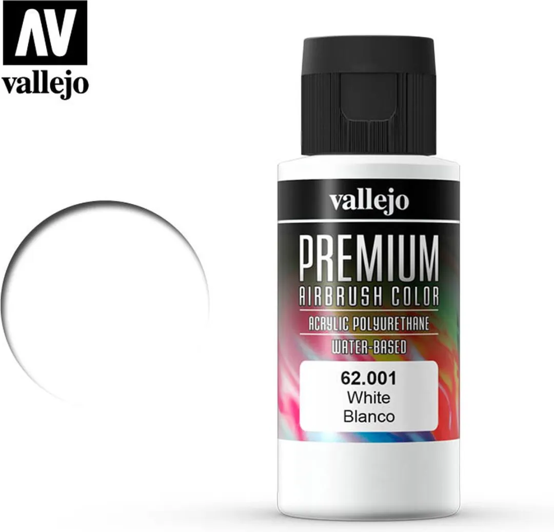 Vallejo Hobbyverf Premium Airbrush Wit 60ml