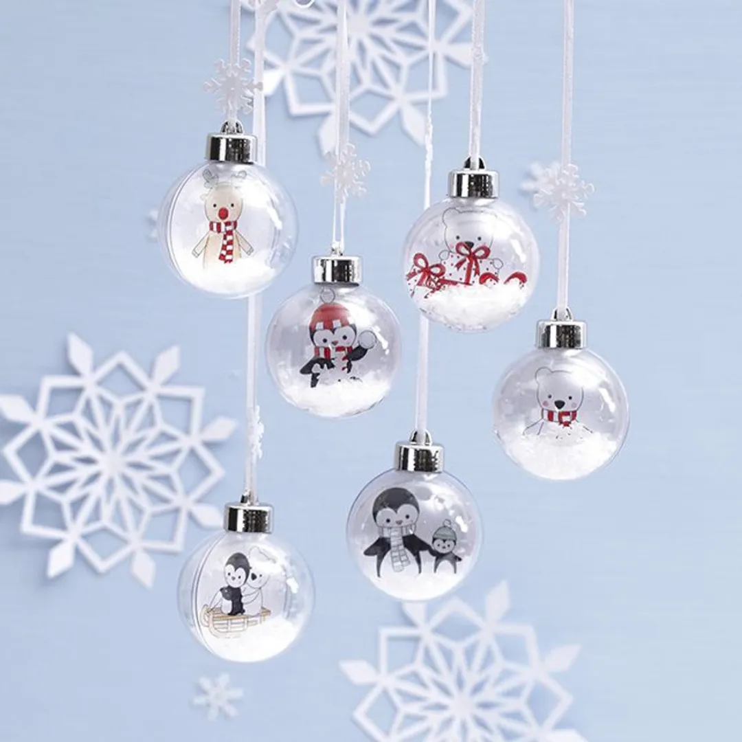 Creativ Company Kerstballen Decoratie Set - 6 Stuks - Rood