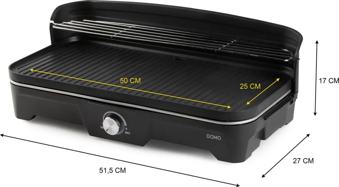 Domo DO9260G Barbecue Tafelgrill 2200W - Zwart