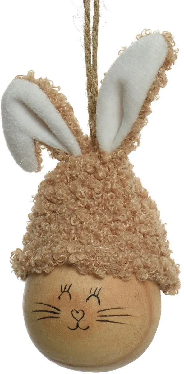 Decoris Paasei Kunststof - 2 Stuks 12cm Bruin
