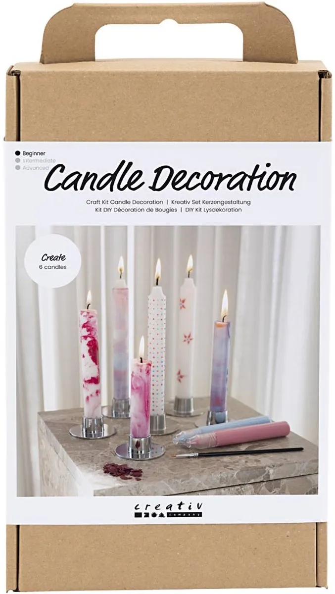 Creativ Company Hobbyset Versierde Spitse Kaarsen Multicolor