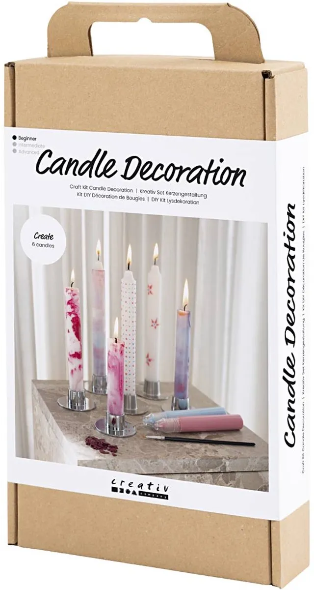 Creativ Company Hobbyset Versierde Spitse Kaarsen Multicolor