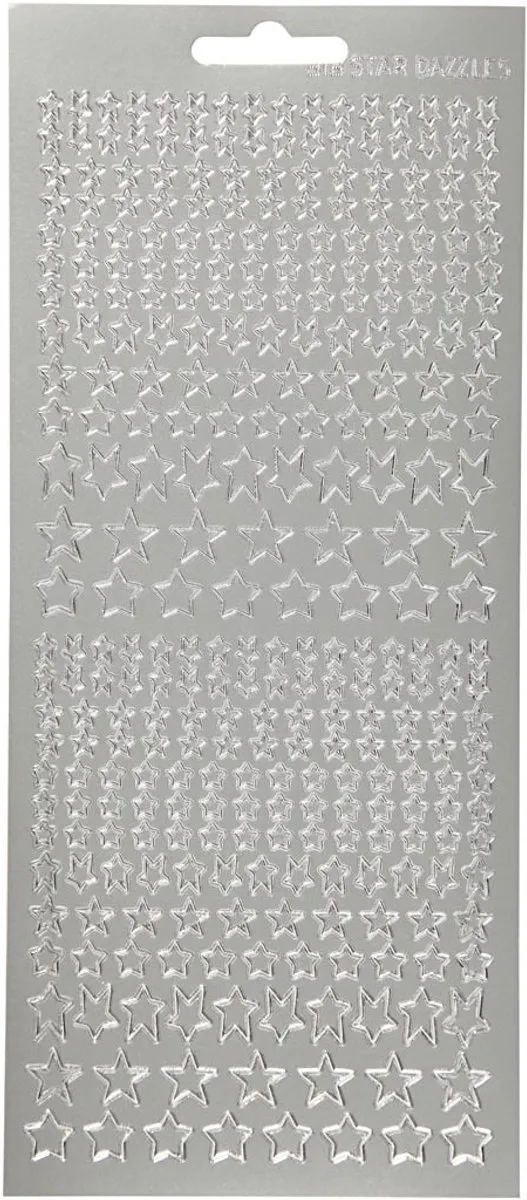 Creativ Company Sport Stickers Zilver - 1 Vel 10x23cm