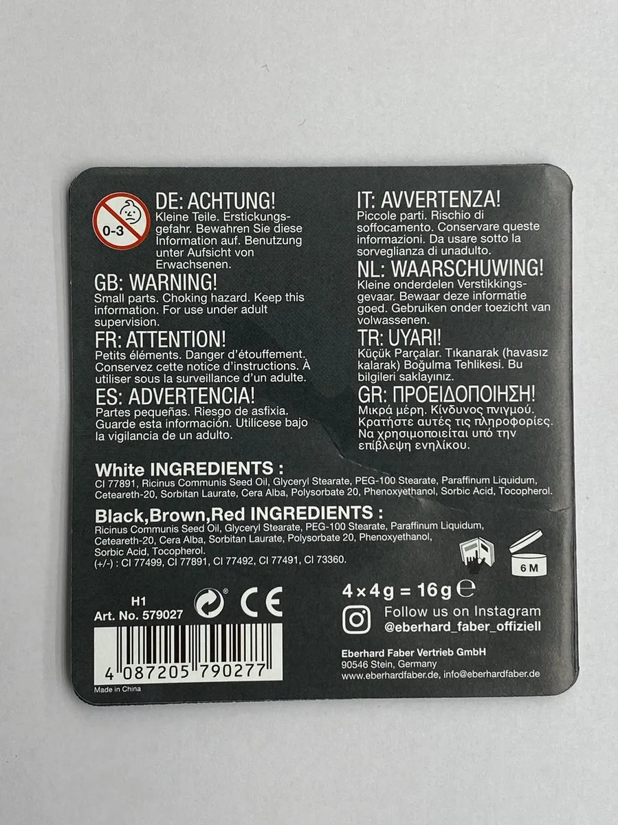 Eberhard Faber Dracula Schminkset EF-579028 - 4 Kleuren